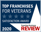 Franchise Business Review Logo - Top Franchises For Veterans Satisfaction Award 2020